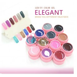 Geluri UV/LED colorate Mate Canni Elegant 8 gr, 12 bucati 